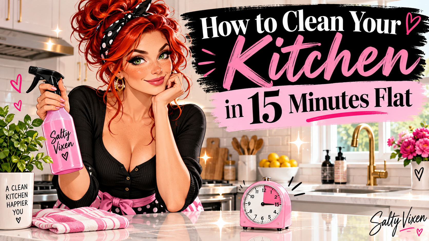 how to clean your kitchen fast